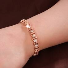 1pc Floral & Heart Charm Bracelet, Fashion Accessory For Women - F51517 - View 19