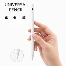 Smart Digital Pen Compatible With Android And IOS, High Precision Fine Tip, Rechargeable For Tablets And Cell Phones, Writing, Drawing, And Design. Includes 2 Free Tips. - White - View 2