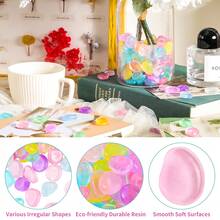 200/100/50/10pcs Glow-In-The-Dark Star Shaped Pebbles, Luminous Resin Stones, Outdoor Decor, Garden Landscaping Material, Aquarium Decoration, Mixed Color, DIY Path, Wedding Venue - C - View 11