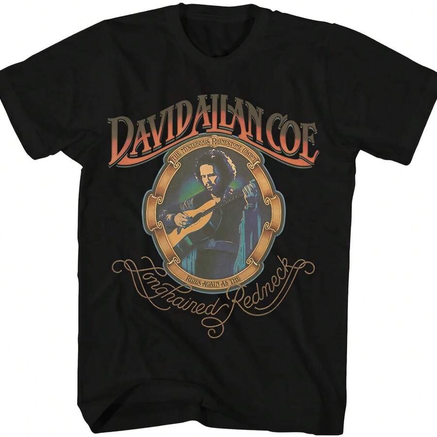 New D Allan Coe The Ride Reprint S-235XL T-Shirt - Black - View 1