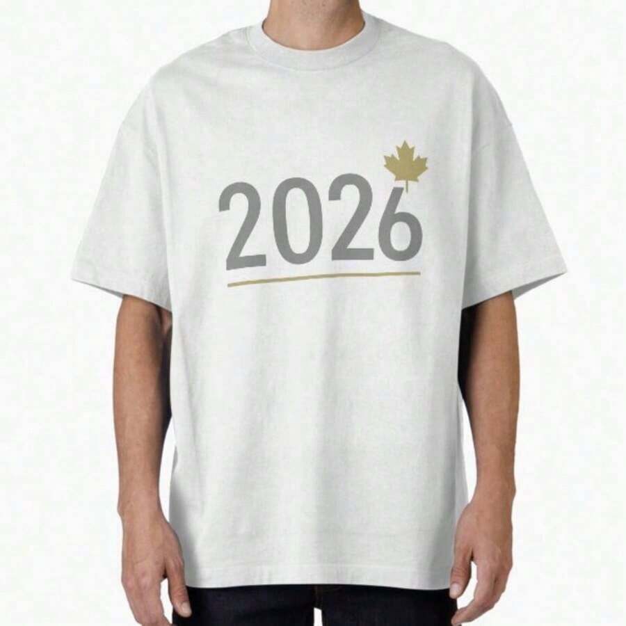 Camiseta Clásica con Gráfico de la Pasión y la Unidad del Fútbol – Mundial Tres Países - Canadá, EE. UU., México - Blanco 15 - Ver 1