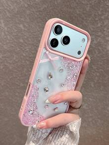 新款時尚奢華水鑽粉色手機殼，適用於 iPhone 18 Pro Max/18 Pro/18/17 Pro Max/17 Pro/17/16 Pro Max/16/16 Pro/15/15 Pro Max/15 Pro/11/12/13/14 Pro Max/12 Pro/12 Pro Max/13 Pro/13 Pro Max/14 Pro/14 Pro Max - 粉色 - 查看 6