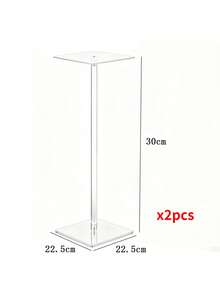 Crystal Flower Stand Wedding Event Centerpiece Decoration; Modern Metal Cylinder Vase Suitable For Wedding Ceremony; Tabletop Decor Best Birthday Graduation Gift - Transparent - View 9