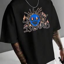 Printed T-Shirt For Men And Women - Black - View 1