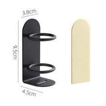 2pcs Wall Mounted Toothbrush & Makeup Brush Holder, No Drilling Toothpaste & Toothbrush Organizer, Razor Stand Storage Rack, Oral Care & Cosmetic Brush Holder, Bathroom Accessories, Suitable For Bathroom And RV Bathroom, Bathroom Essentials - Storage Rack - View 5