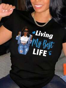 1 Piece, "New 2026", T-Shirt With The Phrase "God Doesn't Play With Me" For Women And Men, Religiously Inspired Message T-Shirt, Spiritual Gift Idea, Is A Perfect T-Shirt To Give To Friends And Family On Any Holiday Or Special Occasion, 180g 100% Cotton, Designs Are Printed. Unisex. - 黑色 5 - 查看 3