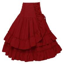 Cosplay Clothing - Court-style Midi Skirt - Red - View 3