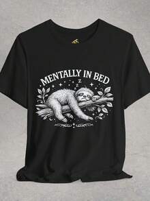 Lazy Other T1S1Hirt Animals Of BA1Ja Energy Office Humor. - 黑色 - 查看 1
