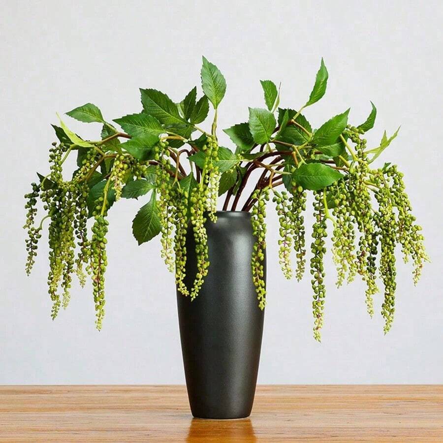 1件 58cm 人造植物附漿果與尤加利葉裝飾,適用於牆面、客廳、臥室、婚禮、派對裝飾與桌面擺飾,適合居家、書桌、廚房、婚禮、餐桌、中心裝飾、辦公室、花園、戶外與庭院裝飾,四季適用 - 彩色 - 查看 1
