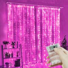 LED Curtain String Lights For Wedding Party Backdrop Decor, 8 Lighting Modes, Battery Powered, Suitable For Bedroom, Garden, Stage, Proposal, Birthday, Christmas, Halloween And Other Festive Lighting Decoration - AA Battery Box Curtain Light - View 20
