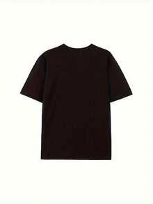 1  Graphic T-Shirt - Black Casual Short Sleeve T-Shirt With Blue And White Design, Non-Removable Padded Fit, Round Neck, K-Pop Fan Clothing For All Seasons, Fan Merchandise, Bold Text Design, Comfortable Fit, Y2k T-Shirt. - 白色 - 查看 2