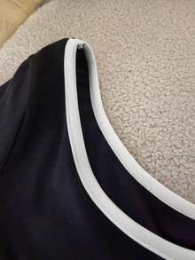 Vestido largo con diseño de lazo minimalista y de moda - Negro - Ver 3