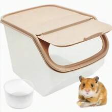 Hộp tắm cát cho chuột hamster, nhà vệ sinh đa năng cho thú cưng nhỏ kèm xẻng xúc, thiết kế trong suốt, lý tưởng cho chuột hamster lùn và chuột gerbil, giúp giữ lồng sạch sẽ và khô ráo. Quà tặng Giáng sinh, Halloween, Lễ Phục sinh, Lễ Tạ ơn, các dịp lễ hội. - Nhiều màu - Xem 7