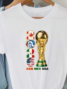Camiseta de las ciudades anfitrionas de la Copa Mundial 2026, camiseta de fútbol de EE. UU., Canadá y México, camiseta para aficionados al fútbol, camiseta de viaje para el día del partido, camiseta de la gira de fútbol - Negro - Ver 1