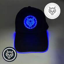 Sombrero fluorescente LED de fibra óptica, gorra de béisbol brillante de neón, suministros de fiesta de baile, sombrero de Rap de hip hop, accesorios de Club, disfraz - 06 amarillo - Ver 21