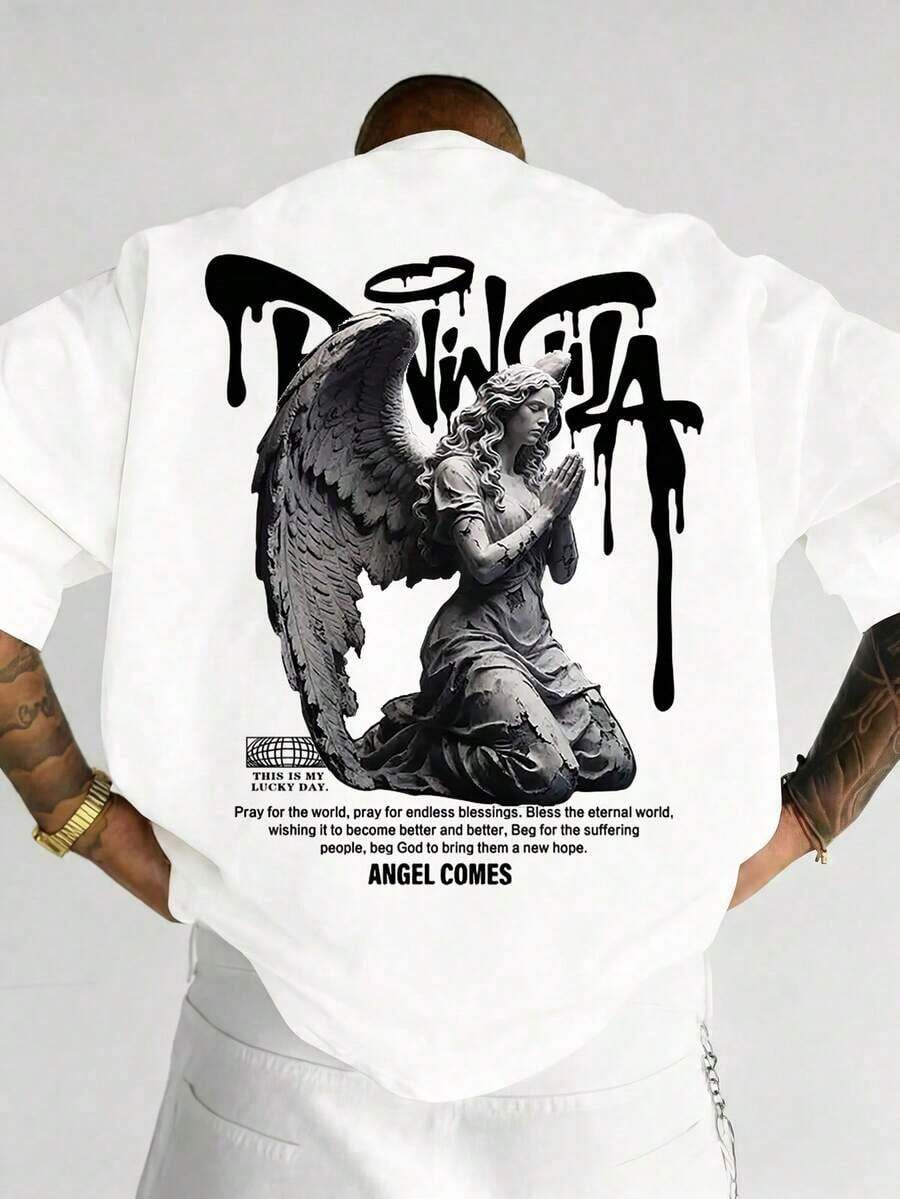 Casual hombre camiseta de manga corta hombre todos los días versátil jersey camiseta cuello redondo hombre top - Blanco - Ver 1