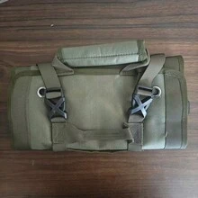 Sac à outils enroulable imperméable - Convient aux électriciens et mécaniciens, avec plusieurs compartiments, idéal pour l'organisation et le rangement du garage, design en tissu vert, conteneur de rangement pour outils électriques - 1 sac à outils - Voir 12