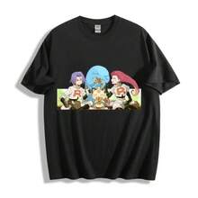Unisex T-shirt Team Rocket Picnic T-shirt Unisex Casual Retro Grafisk T-shirt herr-t-shirts herrkläder herrset herr-t-shirt herrartiklar vardagsklänningar för kvinnor damset eleganta blusar dam-t-shirts damklänning - Svart - Visa 6