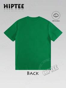 Versátil con un anillo en la muñeca - Camiseta de mujer 100% algodón/Lauren Hill/estampado de letras/camiseta vintage/top casual holgado de cuello redondo para mujer/primavera-verano - camiseta casual con estampado de grafiti de nicho - Verde - Ver 2