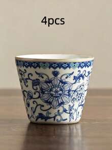 2 Stücke/4 Stücke/6 Stücke Keramik Teetassen, Vintage Keramik Nachmittagsteetassen, Ru-Ofen verschlungene Lotus Duft-Verkostungstassen, können als Haupttasse, persönliche Tasse, Kung Fu Tee Set verwendet werden, geeignet für Büroempfang, Gästeunterhaltung, tägliche Heimanwendung - Verschiedenfarbig - Übersicht 10