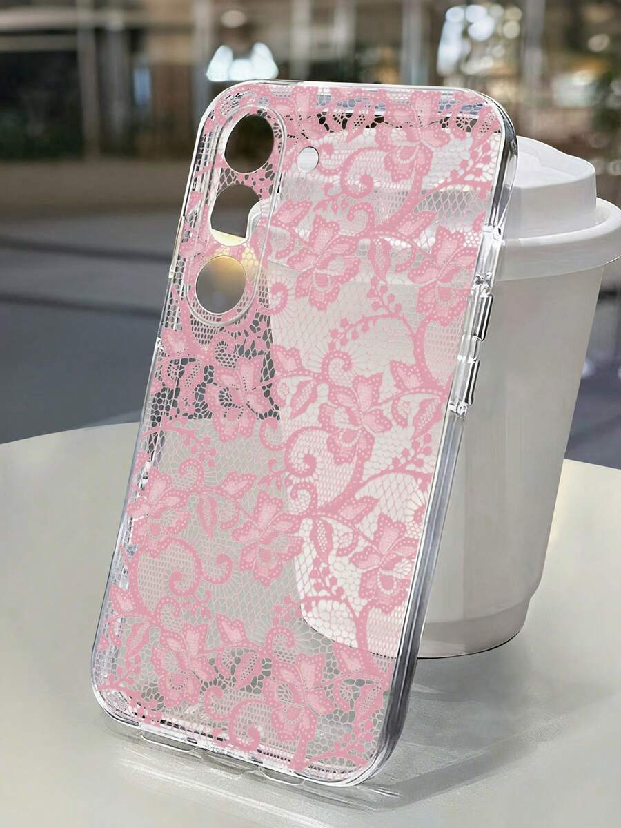 1 chiếc ốp lưng điện thoại trong suốt chống rơi, màu hồng pastel lãng mạn, họa tiết ren, tương thích với iPhone 17pro/17Air/17/17promax/16/11/16pro/16plus/16promax/16e/15Promax/13/14/12/XS/XR/7G/8P, Galaxy S25/S25PLUS/S25 Ultra/A16/A36/A26/A56/A50/A12/A32/A52/A72/A51/A21S/A13/A14/S24/S24PLUS/S24Ultra, S22/A52/A53/A54/A55S23 11/12Pro/12/12X/13Pro/14Pro/15Pro 10/9/Note9/12c/Note11pro/Note8Pro - Nhiều màu - Xem 1