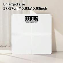 AVXLRQ 396 Digital Bathroom Scale With LCD Display & Temperature Suitable For KG/, High-Precision Weight Scale With Indicator, Platform For Use, Body Weight Monitor For, Ultra-Wide Platform Electronic Scale - Simplified Version - View 4