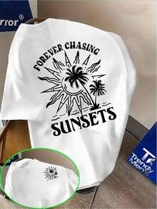 Men's Summer T-Shirts, Casual Short-Sleeved Shirt, Short-Sleeved Shirt, Streetwear Style, Cool And Casual Summer Short-Sleeved Shirt, Casual Street T-Shirt For Outdoor Activities, Cotton T-Shirt, Sporty Y2K Aesthetic. - White - View 1