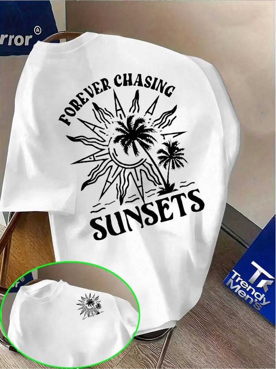 Men's Summer T-Shirts, Casual Short-Sleeved Shirt, Short-Sleeved Shirt, Streetwear Style, Cool And Casual Summer Short-Sleeved Shirt, Casual Street T-Shirt For Outdoor Activities, Cotton T-Shirt, Sporty Y2K Aesthetic. - White - View 1