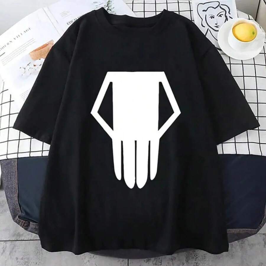 Camiseta Cool Bakugou Katsuki Unisex Verano Casual Personalidad Cuello Redondo Manga Corta Camiseta Moda Streetwear Anime Camisetas Top Ropa de Mujer - Negro - Ver 1