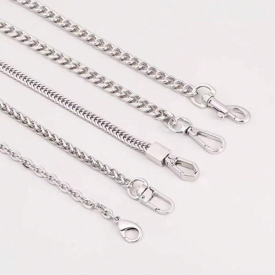 Metal Chain Strap Replacement Accessory, Suitable For Shoulder Bags, Underarm Bags, Handbags, Mahjong Bags, High-End Versatile Bag Chain - Silver - View 1