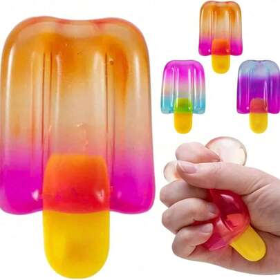 1pc Random Rainbow Gradient Ice Cream Squeeze Toy, Can Be Given As Gift To Friends