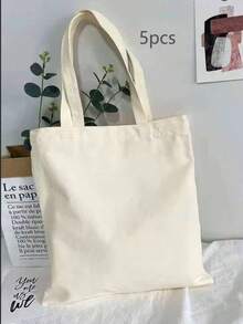 1/3/5 túi tote vải bố, túi mua sắm trơn, túi đựng đồ tạp hóa đa năng thời trang có thể tái sử dụng, quà tặng hội nghị, thiết kế DIY, phong cách tối giản thanh lịch, quà tặng đám cưới cho phù dâu, ba lô học sinh, quà tặng tựu trường và quà tặng giáo viên, quà tặng Ngày của Cha - Nhiều màu - Xem 10