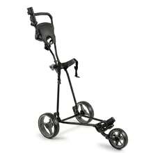 GOFLAME Folding Golf Pull Trolley 3-Wheel Golf Push Cart With Scoreboard Storage Net Umbrella & Cup Holder - Grey - View 8
