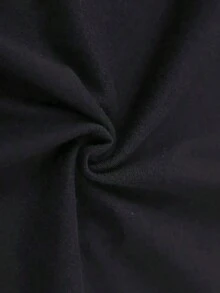 Camiseta Casual para Mujer, Elegante, con Estampado de Letras, Cómoda, a la Moda, de Manga Corta, Cuello Redondo, para Uso Diario, 100% Algodón, Resistente - Negro - Ver 4