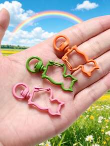 10/100pcs Multi-Color Metal Lobster Clasp Keychain, Classic Hook Chain Suitable For Jewelry Making Pendant Accessories - Keychain - View 3