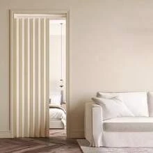 1pc Foldable Louvered Windproof Partition Curtain, Includes Hooks And Storage Strap, Suitable For Living Room, Bedroom And Kitchen, Easy Care Design, Bedroom Partition Curtain, Moisture-Proof, Easily Achieve Home Privacy - Door Curtain - View 8