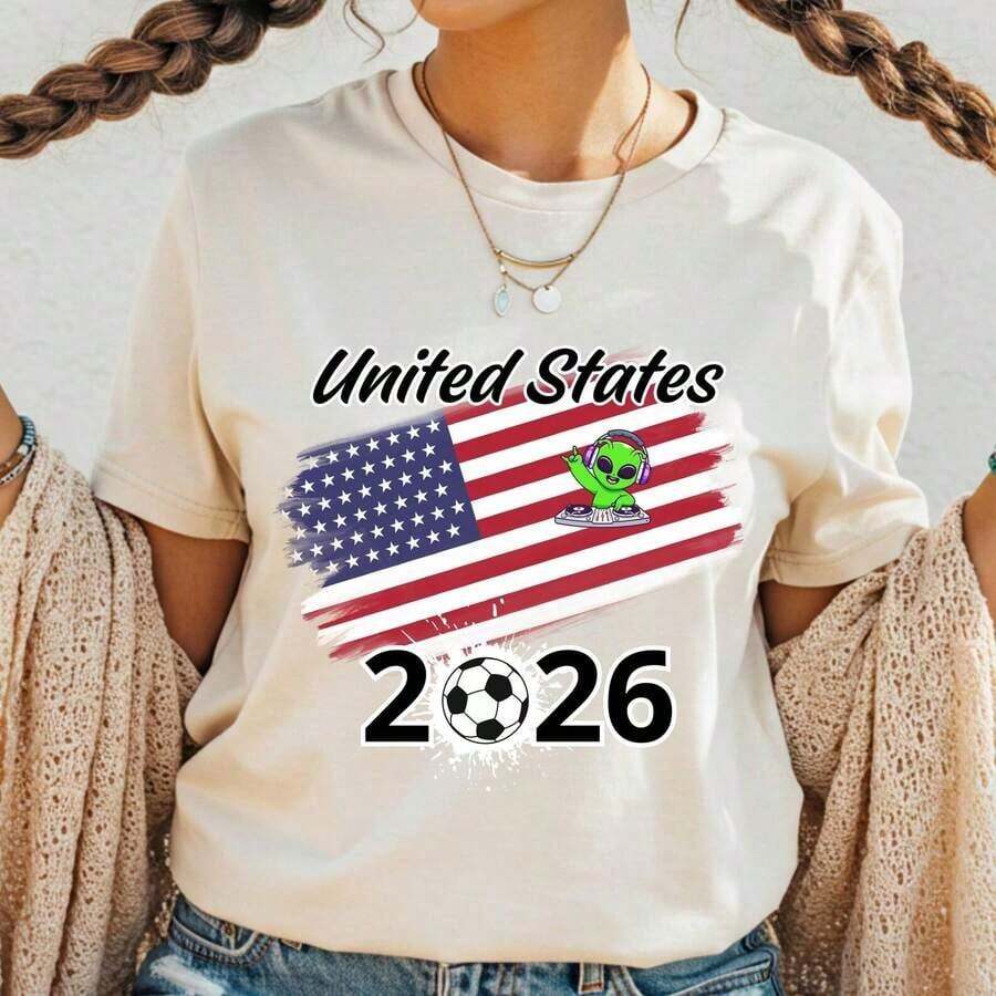 Camiseta de la Copa Mundial de México 2026, Diseño Gráfico Minimalista, Ropa para Fanáticos de EUA y Canadá - Blanco 10 - Ver 1