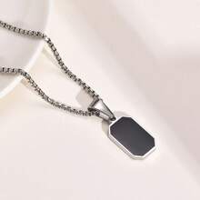 Vnox Collares con colgante de etiquetas de perro pequeñas para hombres y niños, etiqueta de perro militar de acero inoxidable de color negro y plateado con cadena de caja de regalo para él - PN-1857G - Ver 7