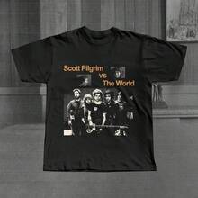 Scott Pirim Vs The World 2010 Cullic T-, Comic Book Movie Camiseta 100% Algodón Unisex - Playera Casual Premium de Corte Cómodo - Negro - Ver 1