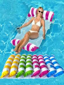 1pc Dual-Tube Inflatable Pool Float Lounger, Summer Water Fun Accessory - A - View 8