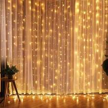 1pc 6m/3 Meters Home Decor LED String Lights - Warm Light, Battery Powered, Suitable For Easter, Mother's Day, Wedding Party, Birthday Atmosphere Decoration - Battery Box Curtain Light - View 10