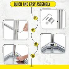 Heavy Duty Stainless Steel Kitchen Prep Table   Capacity Industrial Workbench For Commercial Kitchens, - Silver - View 4
