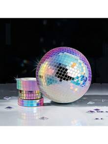 Bộ 1600 miếng gạch mosaic tự dính nhiều màu sắc được nâng cấp, thích hợp để trang trí theo chủ đề vũ trường, làm quả cầu disco, thiệp thủ công và tranh ghép nghệ thuật. Gạch mosaic tự dính phản chiếu hình quả cầu gương, đồ trang trí thủ công DIY hình dán gương cho quán bar KTV, tranh dán tường 3D. - A - Xem 6