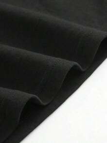 Camiseta de Talla Grande y Corte Holgado - Camiseta Casual con Estampado Gráfico "Just Peachy" con Diseño de Melocotón y Rayas Retro, Corte Relajado, Perfecta para Uso Diario, Ideal para Sal - Negro - Ver 2