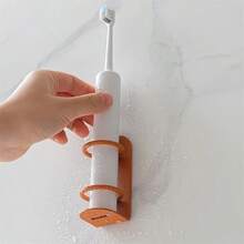 2pcs Wall Mounted Toothbrush & Makeup Brush Holder, No Drilling Toothpaste & Toothbrush Organizer, Razor Stand Storage Rack, Oral Care & Cosmetic Brush Holder, Bathroom Accessories, Suitable For Bathroom And RV Bathroom, Bathroom Essentials - Storage Rack - View 7