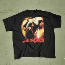 The Fog T- – John rpenter 80s Horror Movie Camiseta 100% Algodón Unisex - Playera Casual Premium de Corte Cómodo - Negro - Ver 1