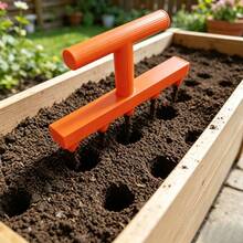 1 pieza Barrena de suelo, herramienta de espaciado para siembra de jardinería, adecuada para tierras de cultivo y plantación de vegetales, ladrillo agrícola de plástico, sin electricidad, naranja - Multicolor - Ver 8
