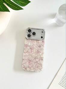 Pearl Seashell Pattern Unique Stylish Transparent Floral Painted Anti-Drop Phone Case Compatible With Iphone 17/17 Pro/17 Pro Max/17 Air, 16/16 Pro/16 Plus/16 Pro Max, 15 Pro Max, 13, 14, P12, XS, Soft TPU Anti-Drop Painted Phone Case - Multicolor - View 3