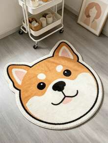 1 pieza Felpudo con forma de cabeza grande de Corgi, alfombra de piso, felpudo de bienvenida, alfombra, felpudo para exteriores, alfombra de cocina, decoración del hogar, felpudo para la puerta principal, alfombra de área, alfombra para exteriores, decoración del hogar, alfombra de área, alfombra de jardín, alfombra lavable - Multicolor 2 - Ver 3