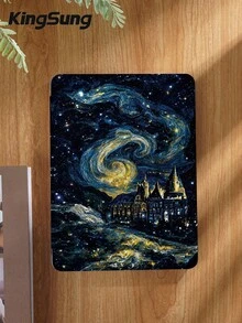Kingsung 2026 Starry Castle Pattern Tablet Protective Case, Compatible With Ipad Air 8 (M4) 2026 (11 Inch), Air 8 (M4) 2026 (13 Inch), 9.7/10.2/10.5/10.9/12.9/Pro 11, 10th Gen, Air 8 (M4) 2026 (11/13 Inch), Galaxy Tab S6 Lite 10.4 Inch, Kindle Paperwhite 12th Gen 2024, Kindle 11th Gen 2022, Provides Soft Shock-Proof Protection, Supports Smart Stand/Auto Wake/Sleep Function - Multicolor - View 3